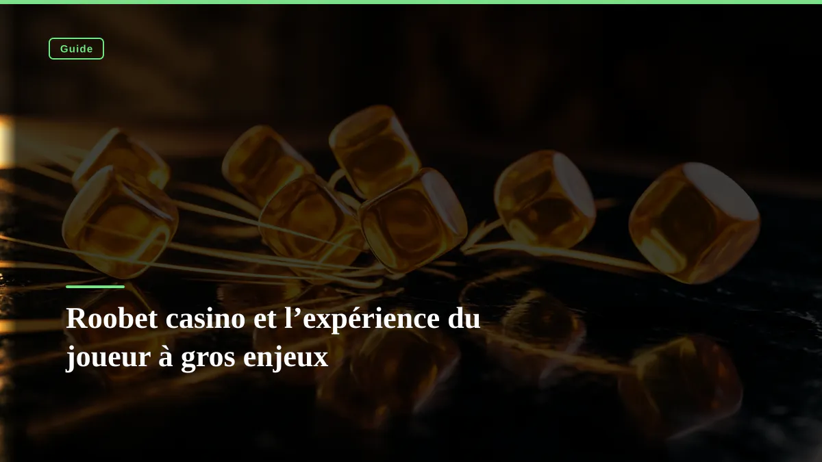 Roobet casino et l’expérience du joueur à gros enjeux