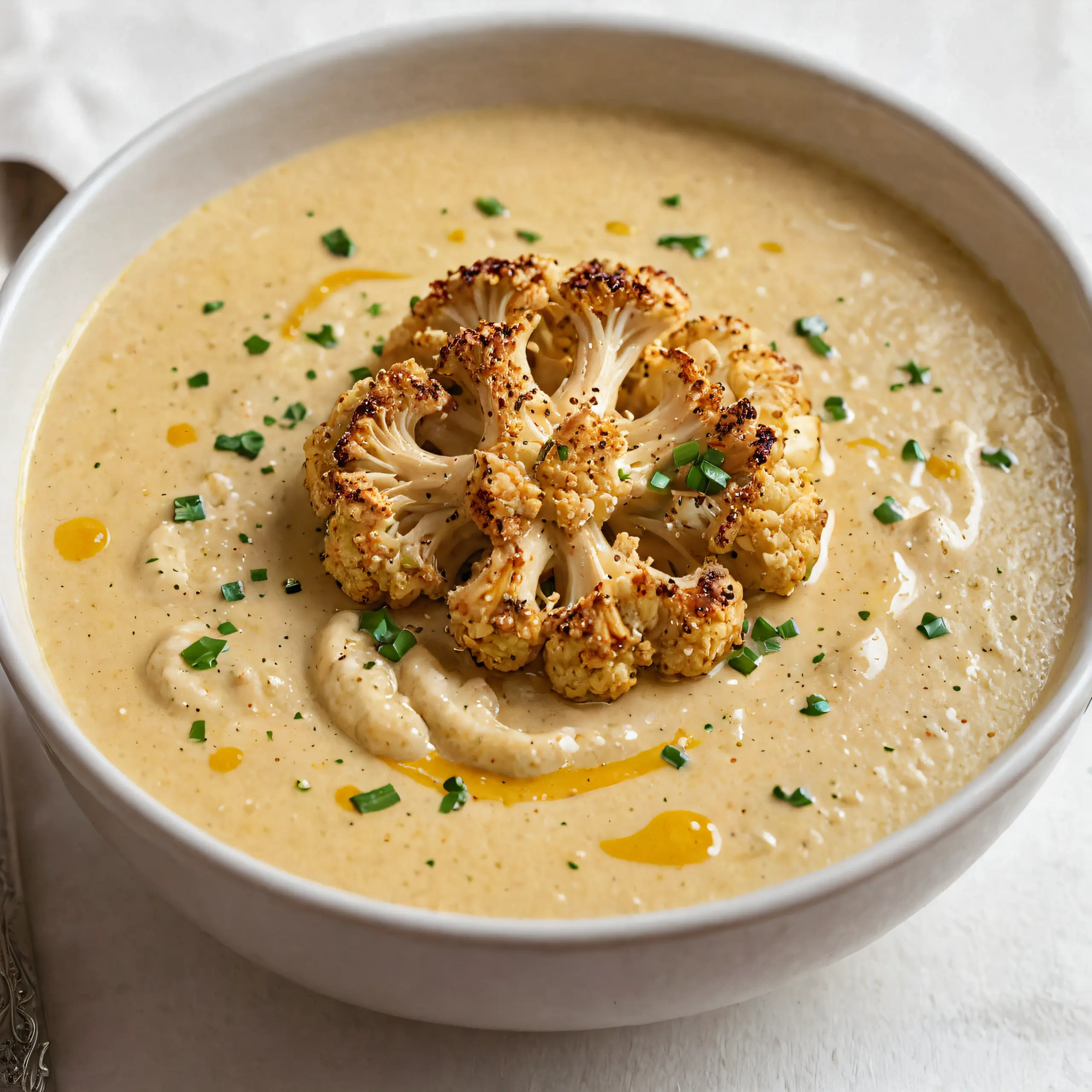 Roasted Cauliflower Cream Soup Recipe