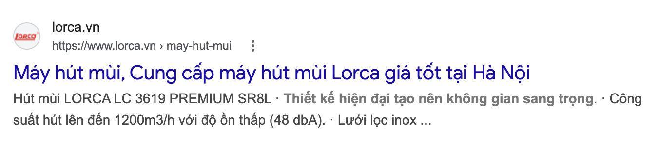 Kết quả Google cần bấm vào