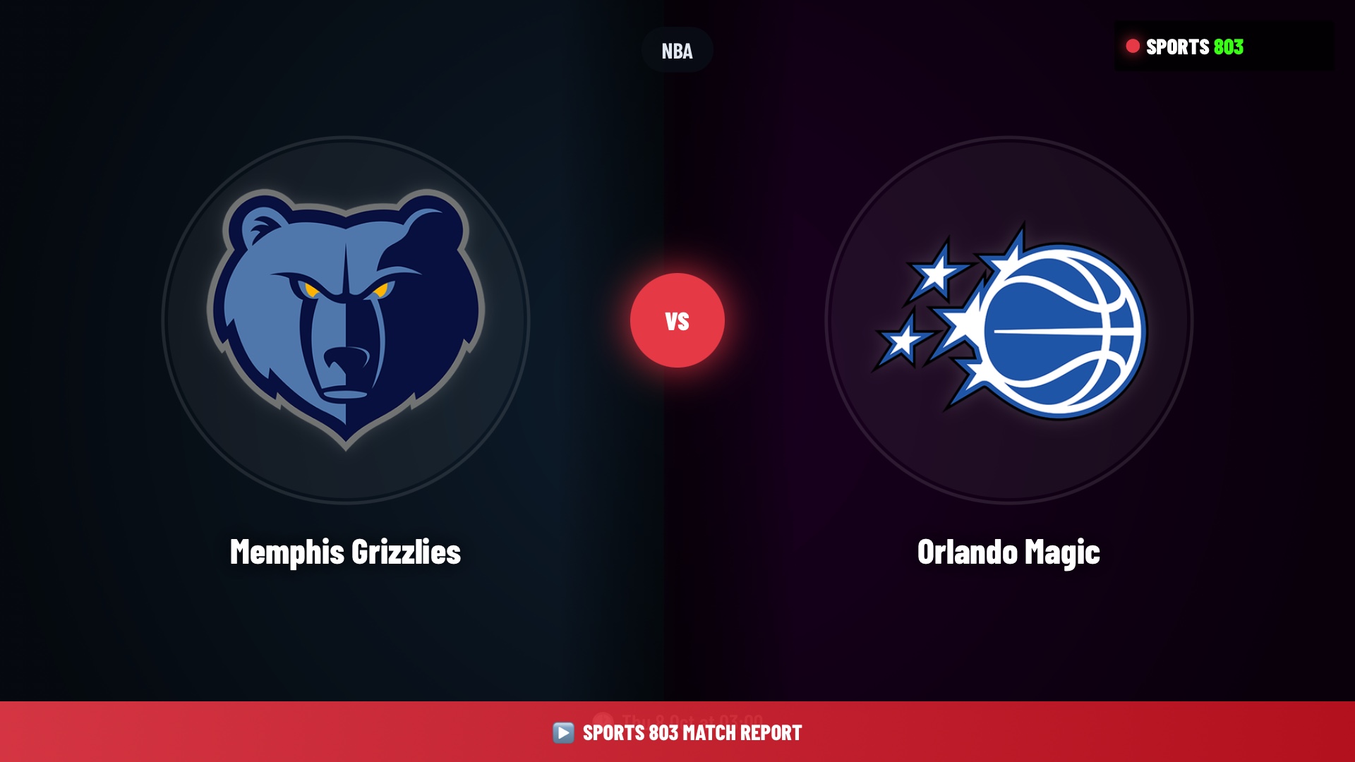 Memphis Grizzlies vs Orlando Magic – NBA Live Stream | Sports 803