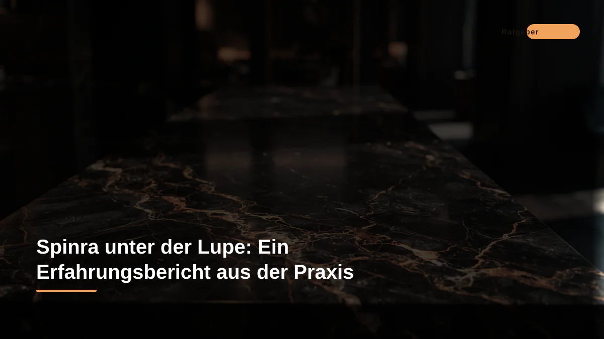 Spinra unter der Lupe: Ein Erfahrungsbericht aus der Praxis