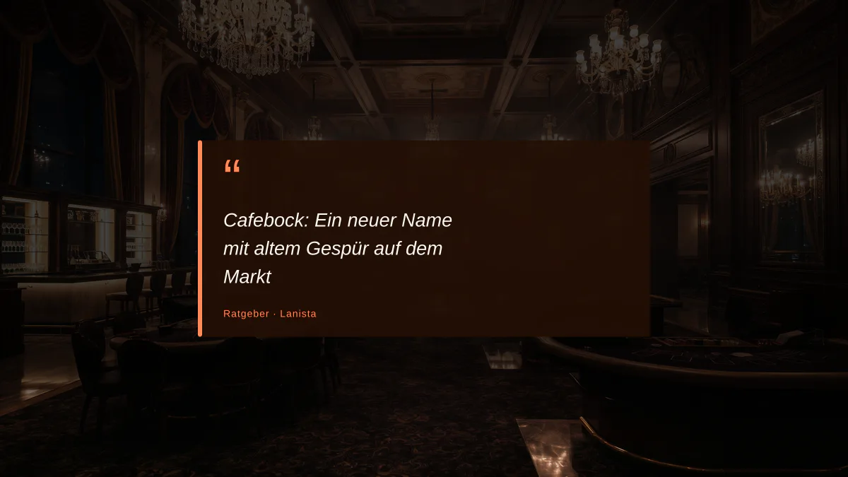 Cafebock: Ein neuer Name mit altem Gespür auf dem Markt