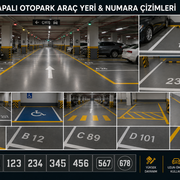 Kapalı Otopark Araç Yeri Çizgileri