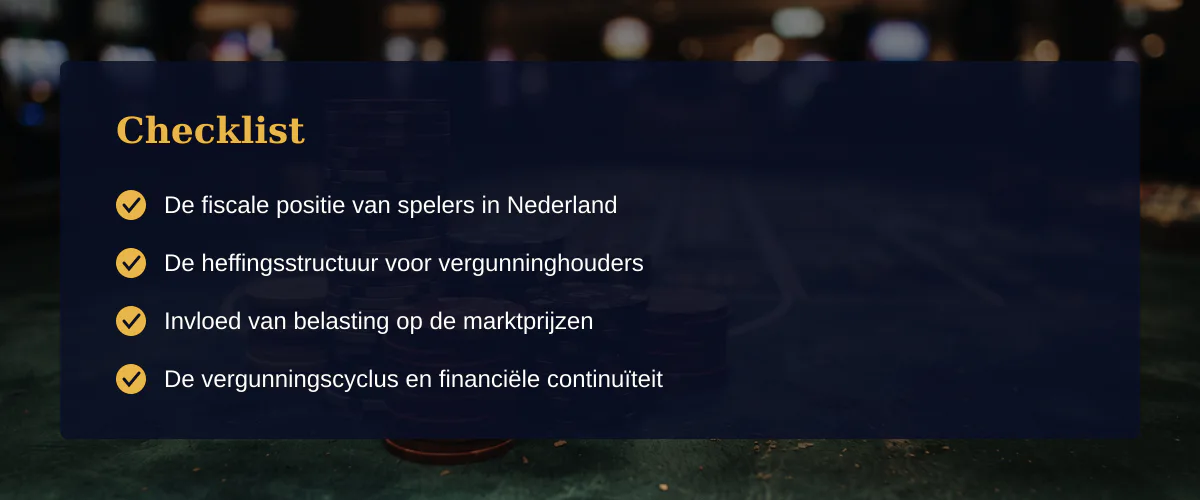 Hoe winst van een casino belasting raakt in Nederland — Checklist