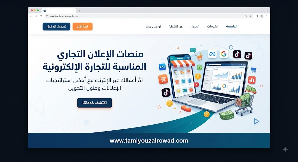 منصات اعلان تجاري مختلفة