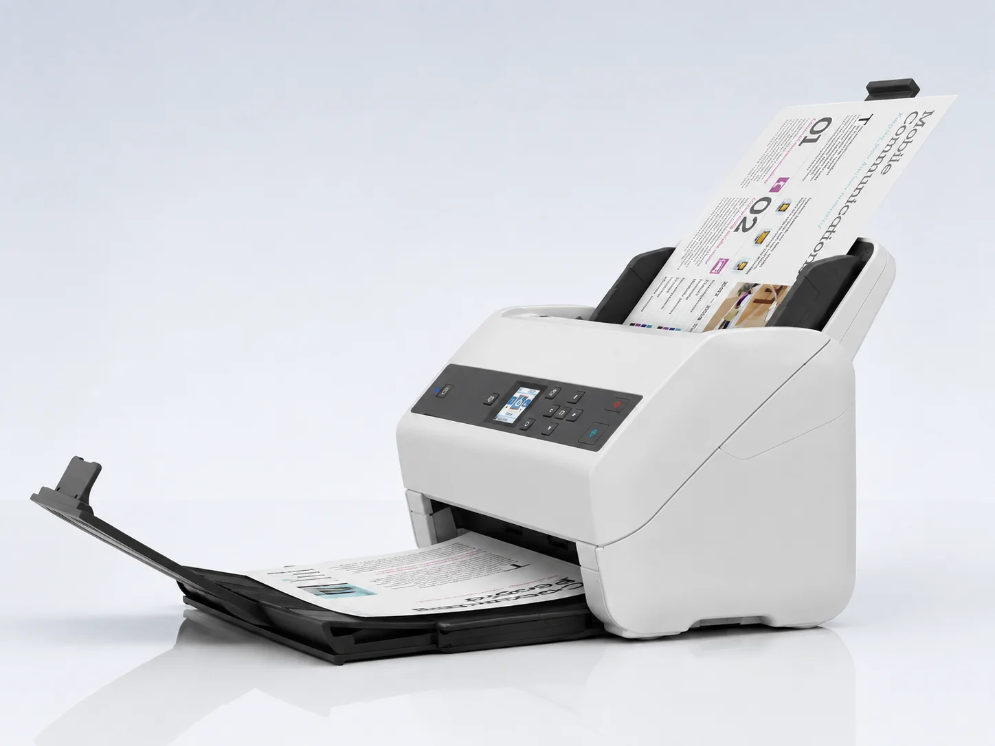 Epson WorkForce DS-970 A4 85ppm Auto Feed OCR Document Scanner — side profile