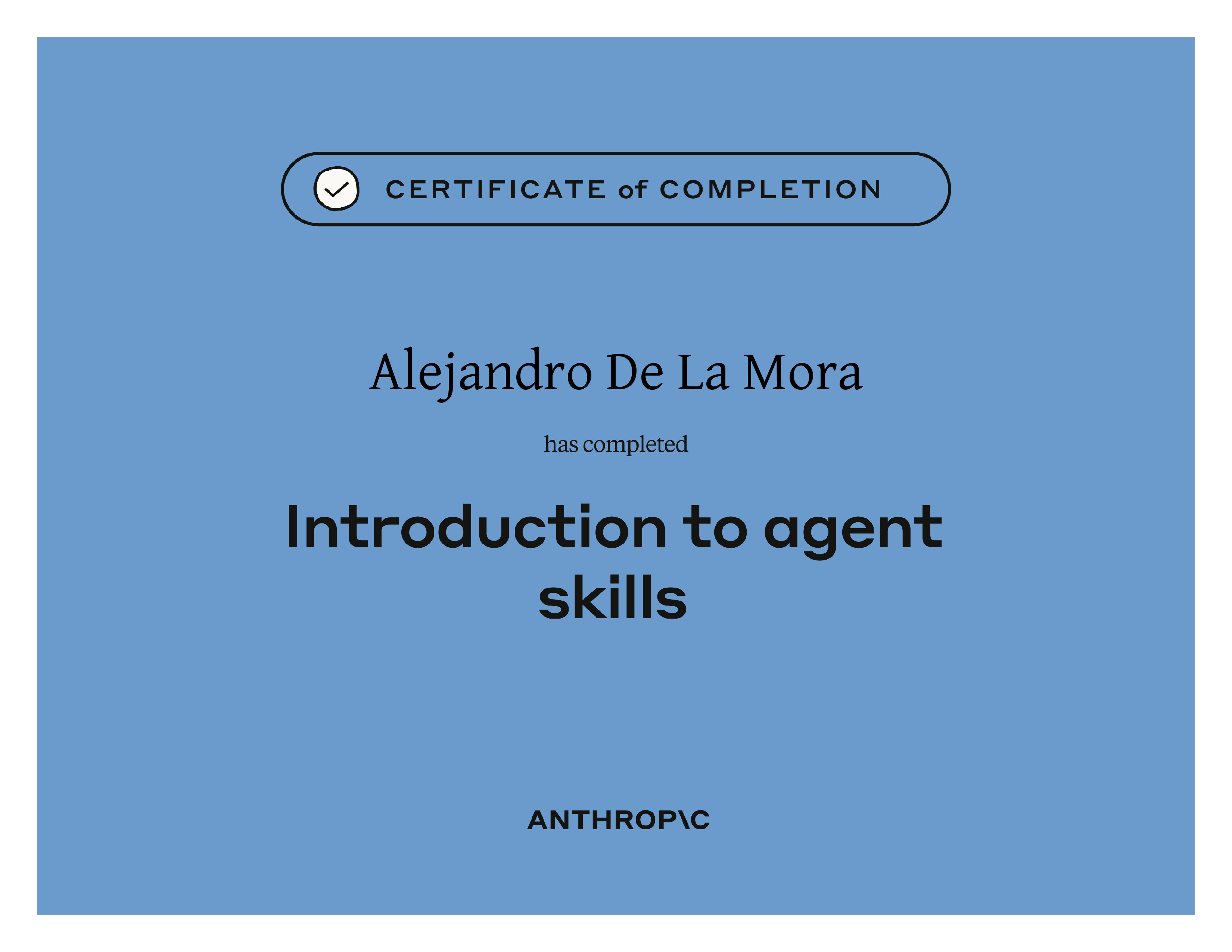 Introduction to agent skills certificate