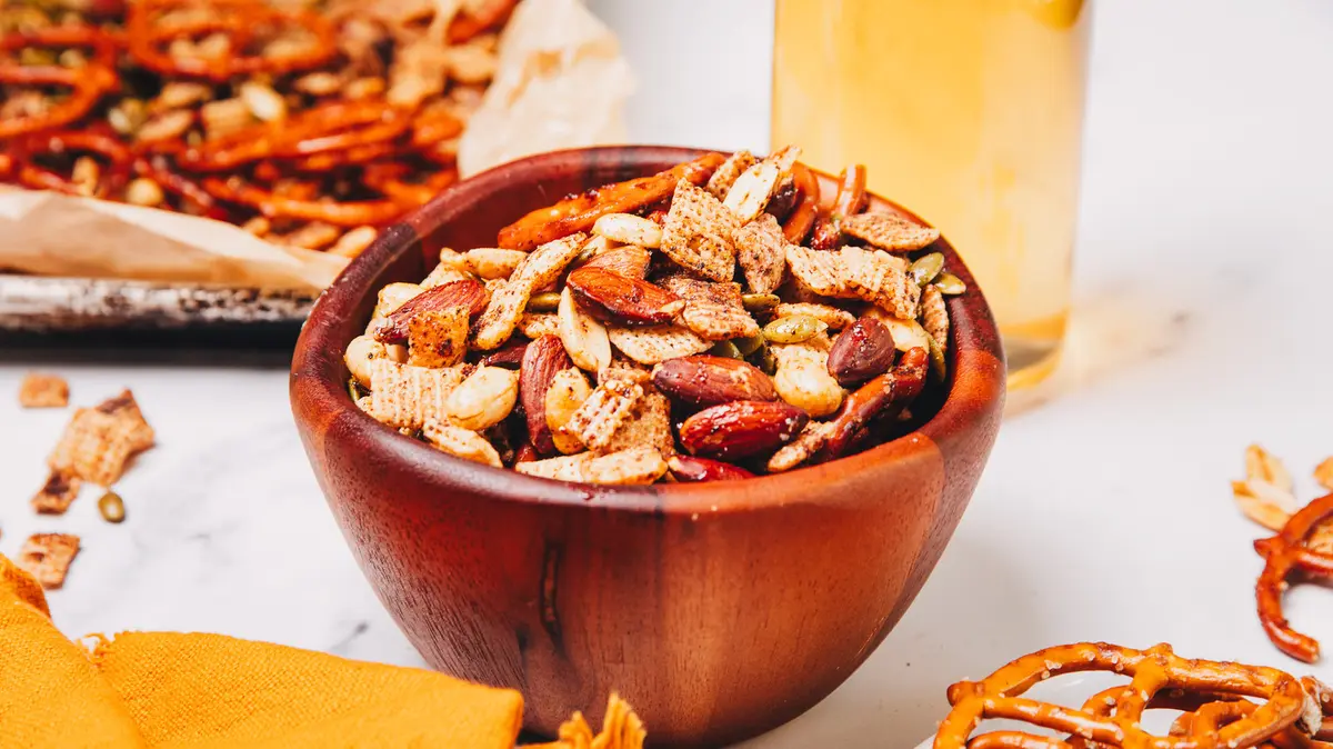 Spicy Savory Snack Mix Revives Classic Chex Mix with Middle Eastern Flair