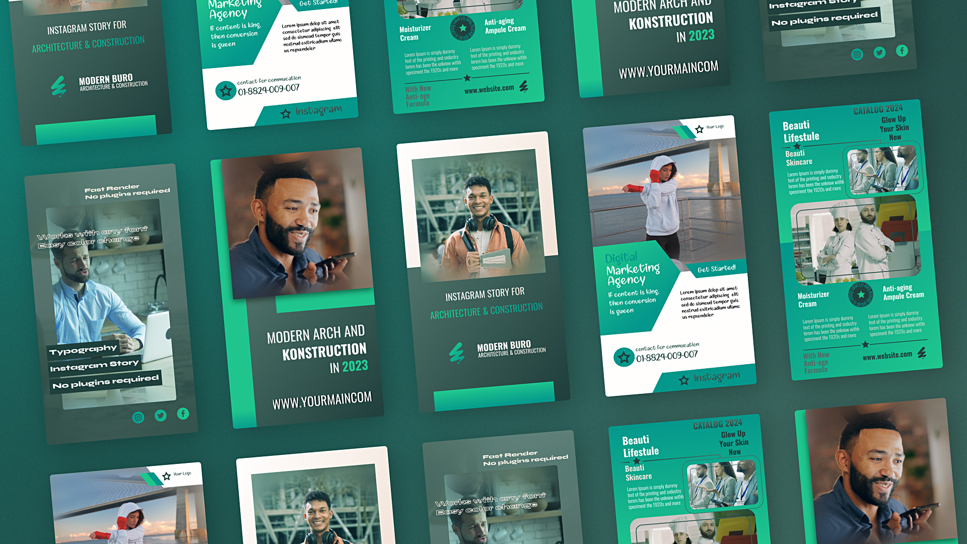 Vertical Promo Teal  Green