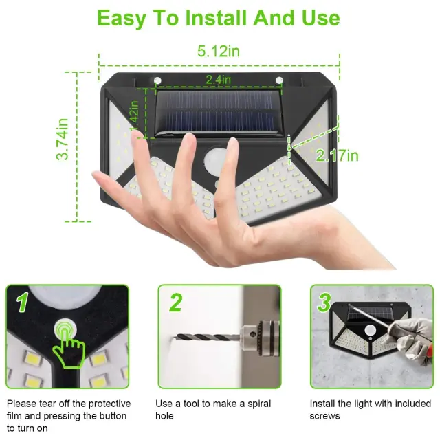 solar motion sensor security lamp