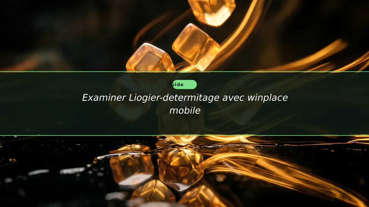 Examiner Liogier-determitage avec winplace mobile