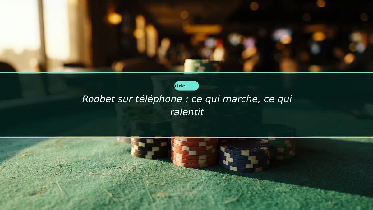 Roobet sur téléphone : ce qui marche, ce qui ralentit