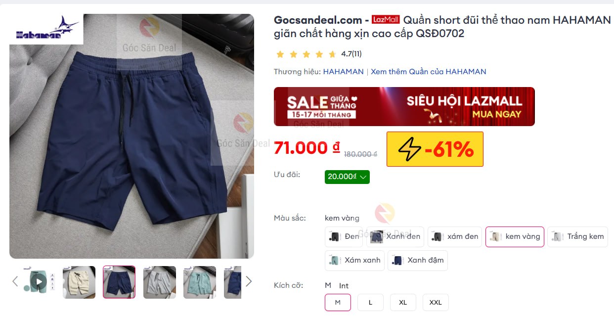 Quần short đũi thể thao nam HAHAMAN co giãn chất hàng xịn cao cấp QSĐ0702