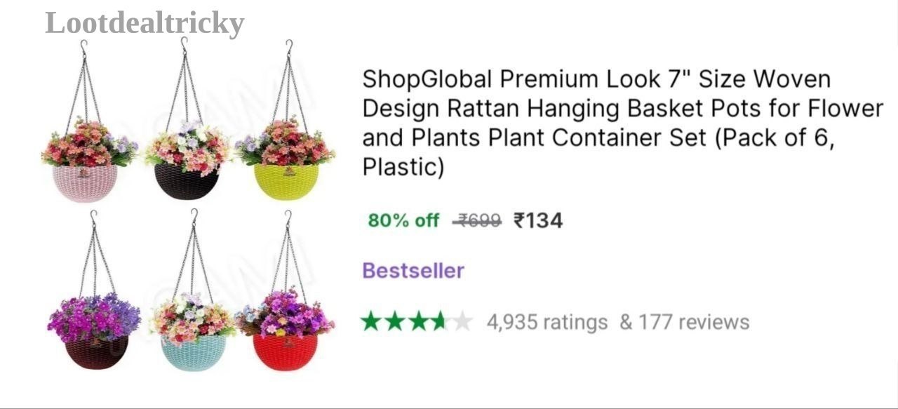 Hanging Plant Basket – Just ₹134 | Best Price Drop Today