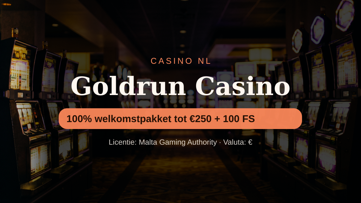 Goldrun Casino � welkomstbonus 100% welkomstpakket tot �250 + 100 FS, betalingen: Visa, Mastercard, Skrill, Neteller, Paysafecard