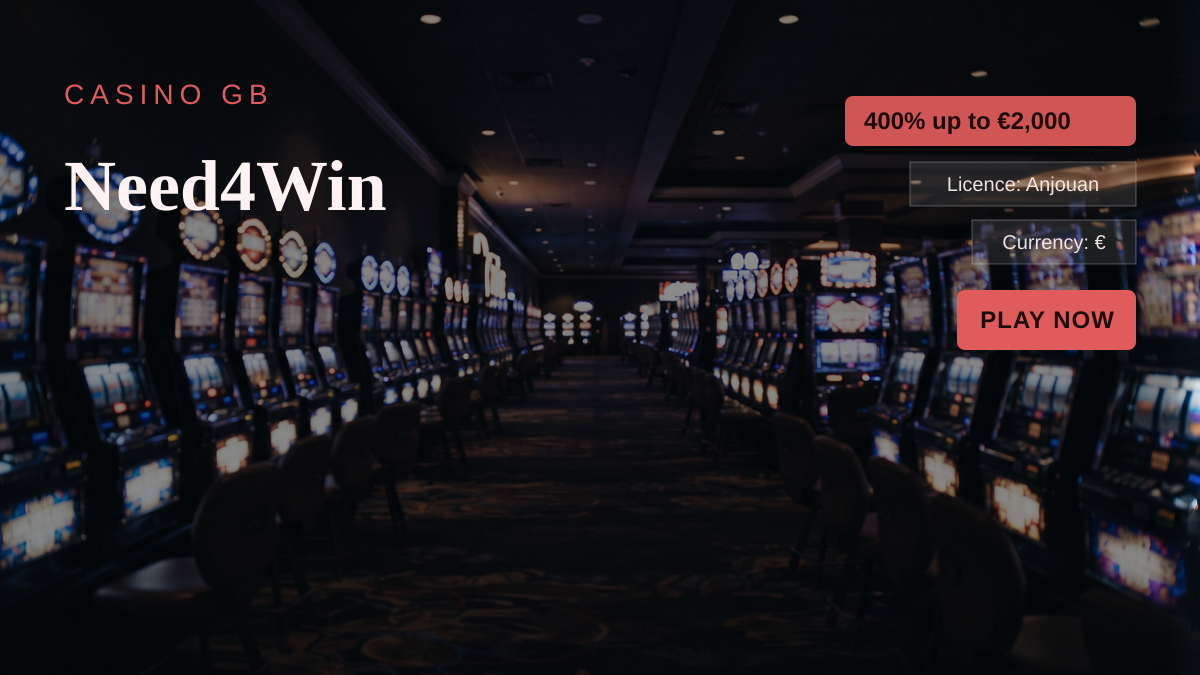 Need4Win casino — welcome bonus 400% up to €2,000 + 350 FS, payments: Visa, Mastercard, Skrill, Neteller, Paysafecard