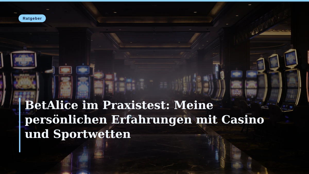 BetAlice im Praxistest: Meine persönlichen Erfahrungen mit Casino und Sportwetten