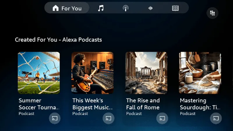Amazon Alexa+ научилась генерировать подкасты по запросу
