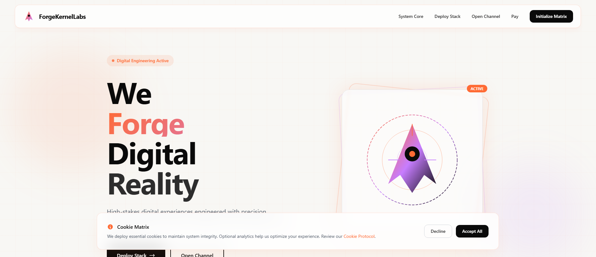 Screenshot of forgekernellabs.com