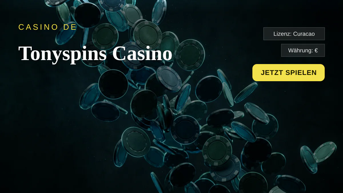 Tonyspins Casino — Willkommensbonus 100 % bis 1.000 € + 200 FS, Zahlungen: Visa, Mastercard, Skrill, Neteller, Sofort