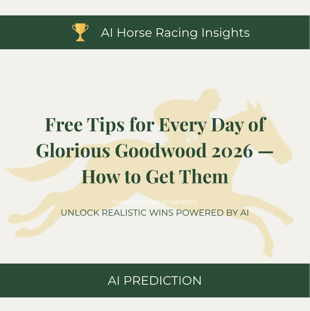 Free Tips for Every Day of Glorious Goodwood 2026 — How to Get Them