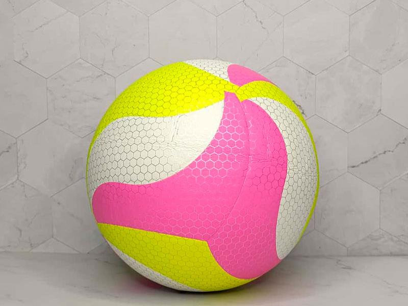 BALON VOLEIBOL BLAN-ROSA-AMA 13009B