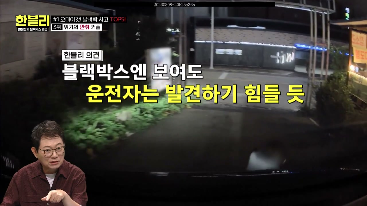 한블리 야간도로 만취커플 사고 추가 캡처 3