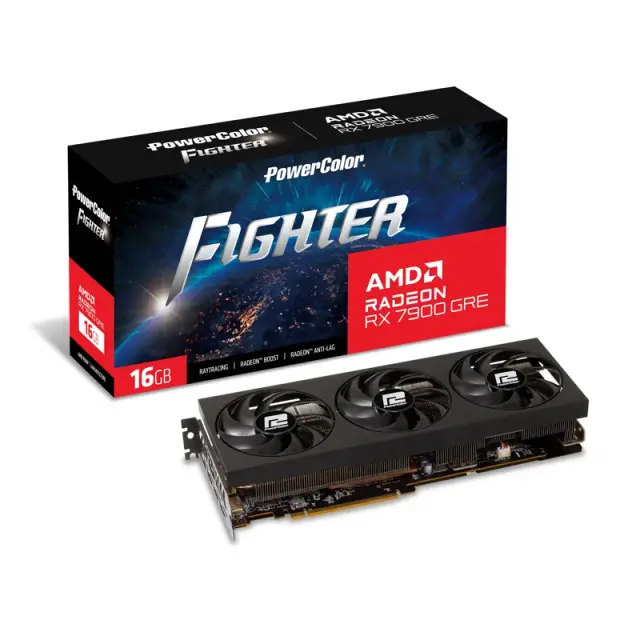 Power-Color-Fighter-AMD-Radeon-RX-7900-GRE-16-GB-front-view