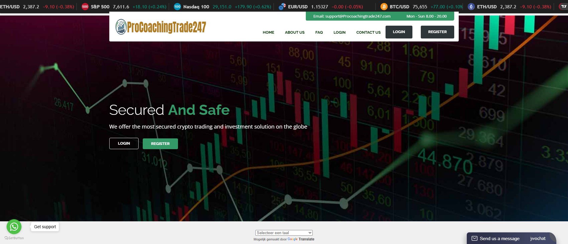 Stored capture of procoachingtrades247.com