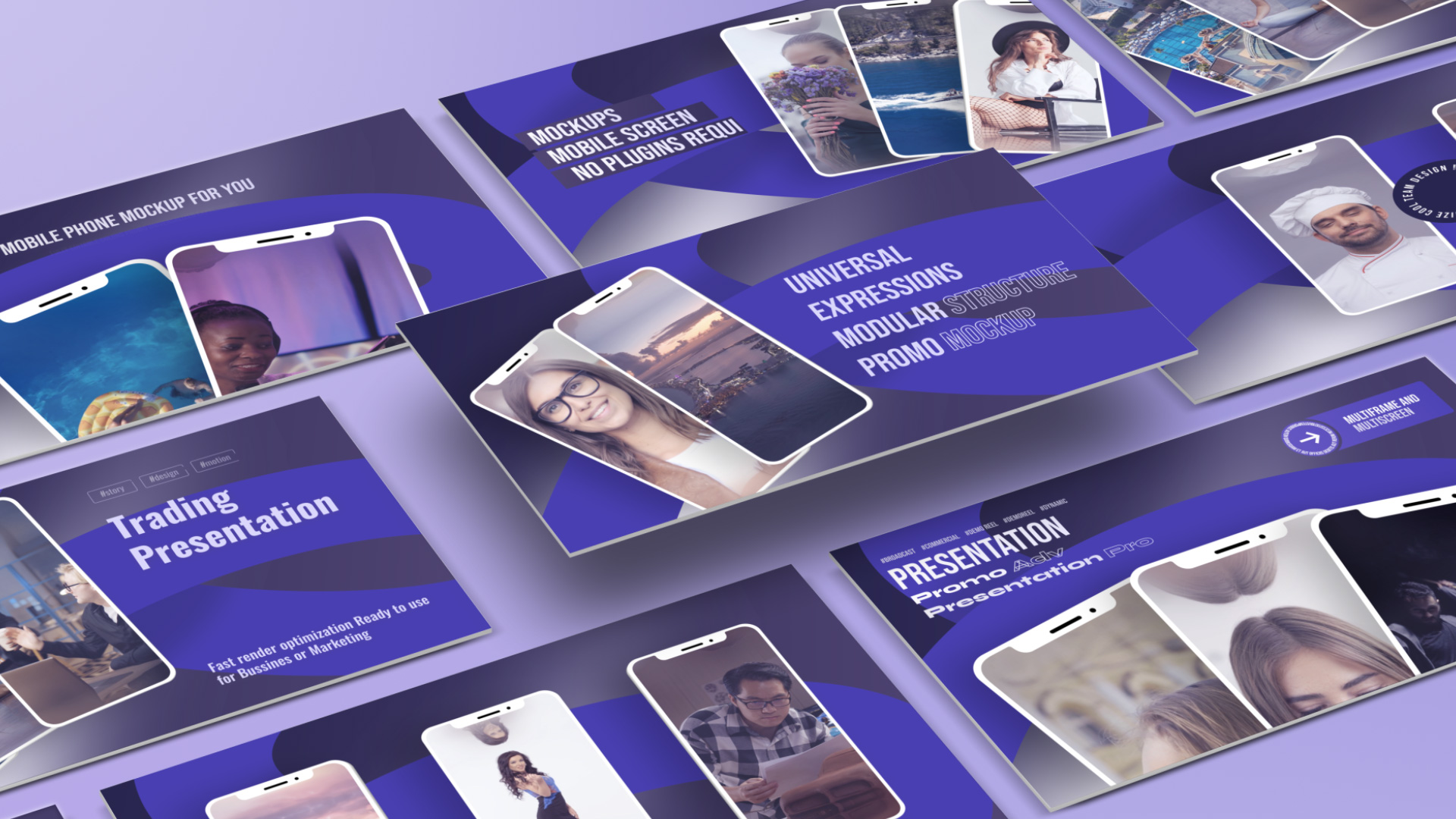 Purple Phone Screen Mockup