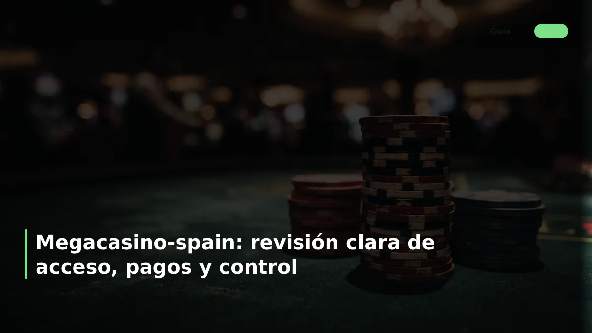 Megacasino-spain: revisión clara de acceso, pagos y control