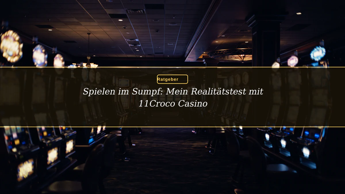 Spielen im Sumpf: Mein Realitätstest mit 11Croco Casino