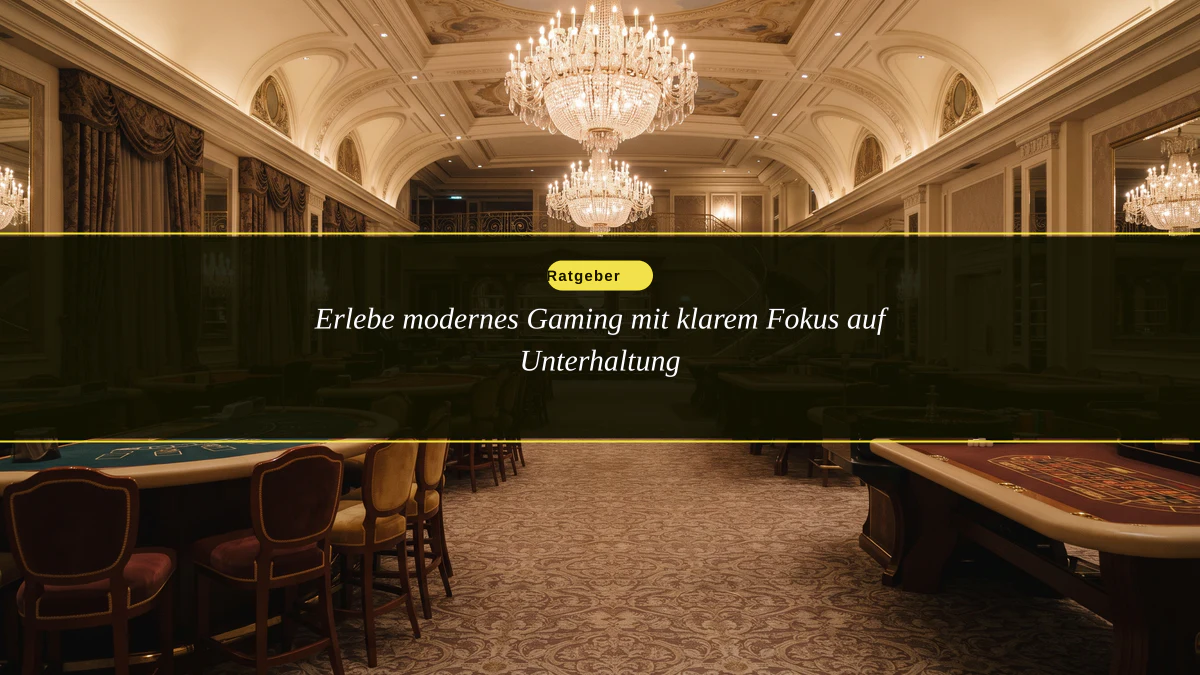 Erlebe modernes Gaming mit klarem Fokus auf Unterhaltung