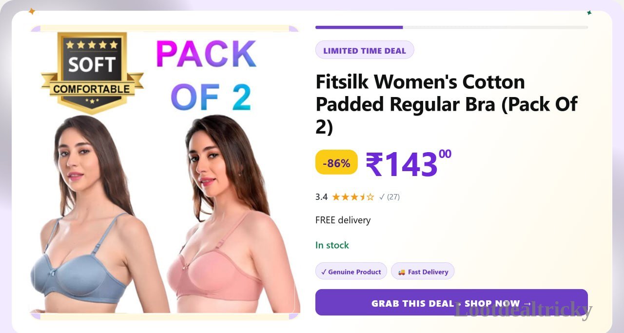   fitsilk Women S – Just ₹143 | Loot Deal