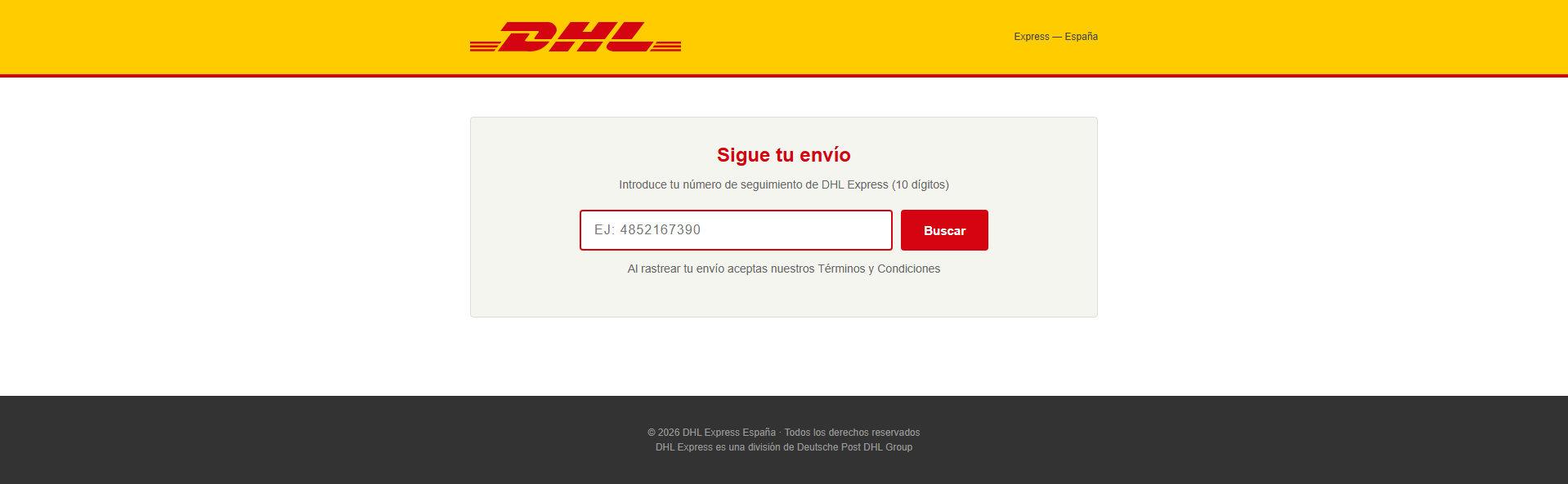 Acquisizione salvata di dhl-tracking.live