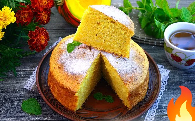 Фото Манник с тыквой, на сметане