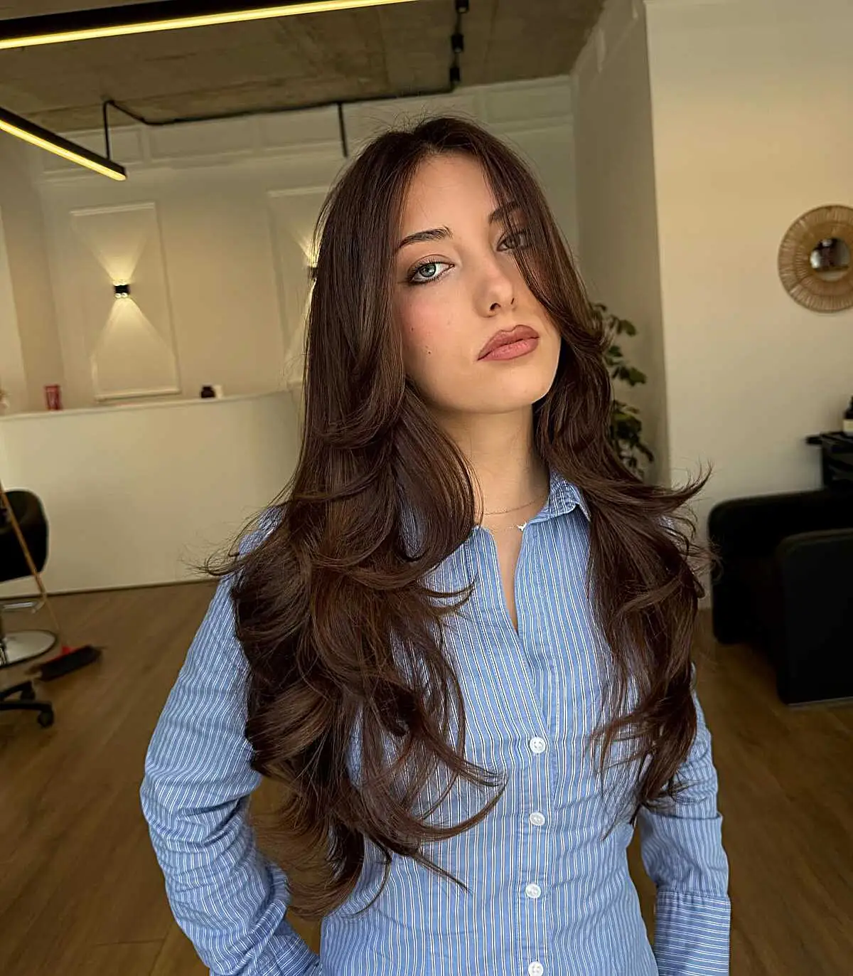 Slimming Butterfly Haircuts for Long Faces