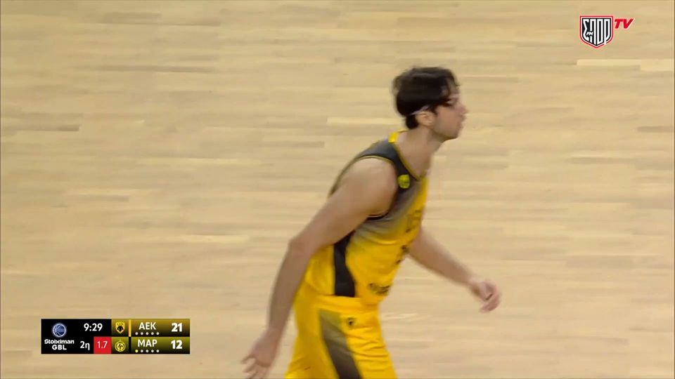 AEK - Μαρούσι: Έκρυψε την μπάλα η ΑΕΚ και ο Τσαλμπούρης ευστόχησε στο τρίποντο (VIDEO)