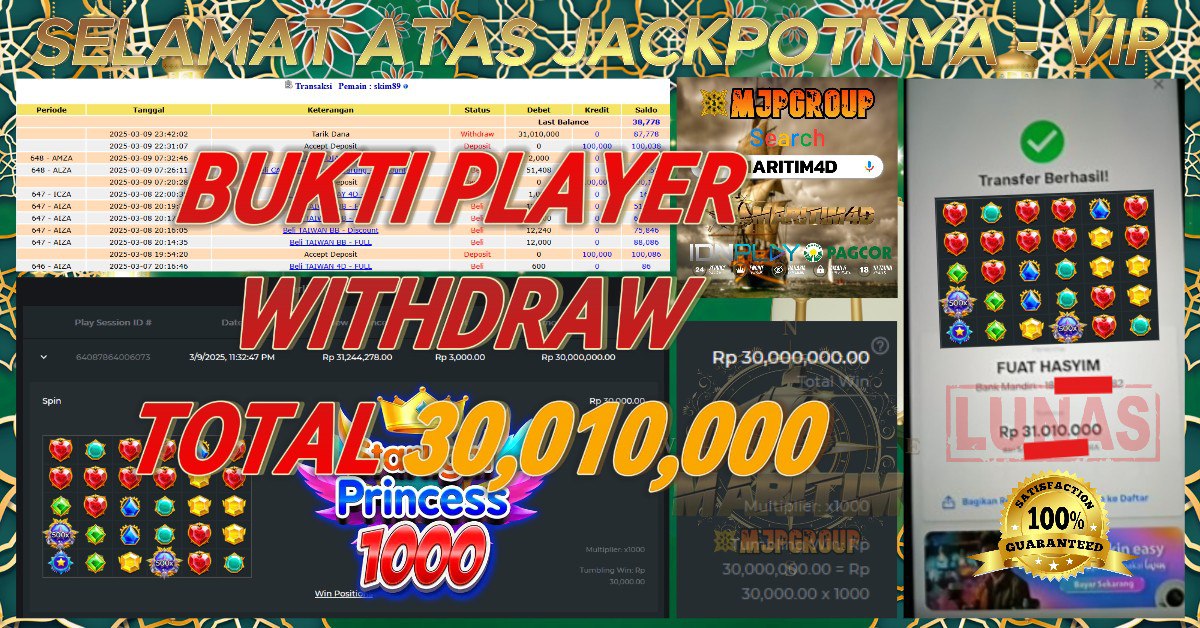 MARITIM4D JACKPOT STARLIGHT PRINCESS Rp.30.010.000.,- LUNAS