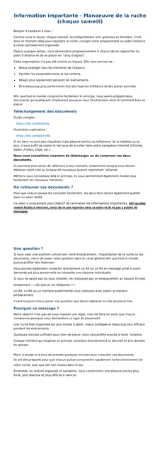 Information R5 Organisation Ruche v2