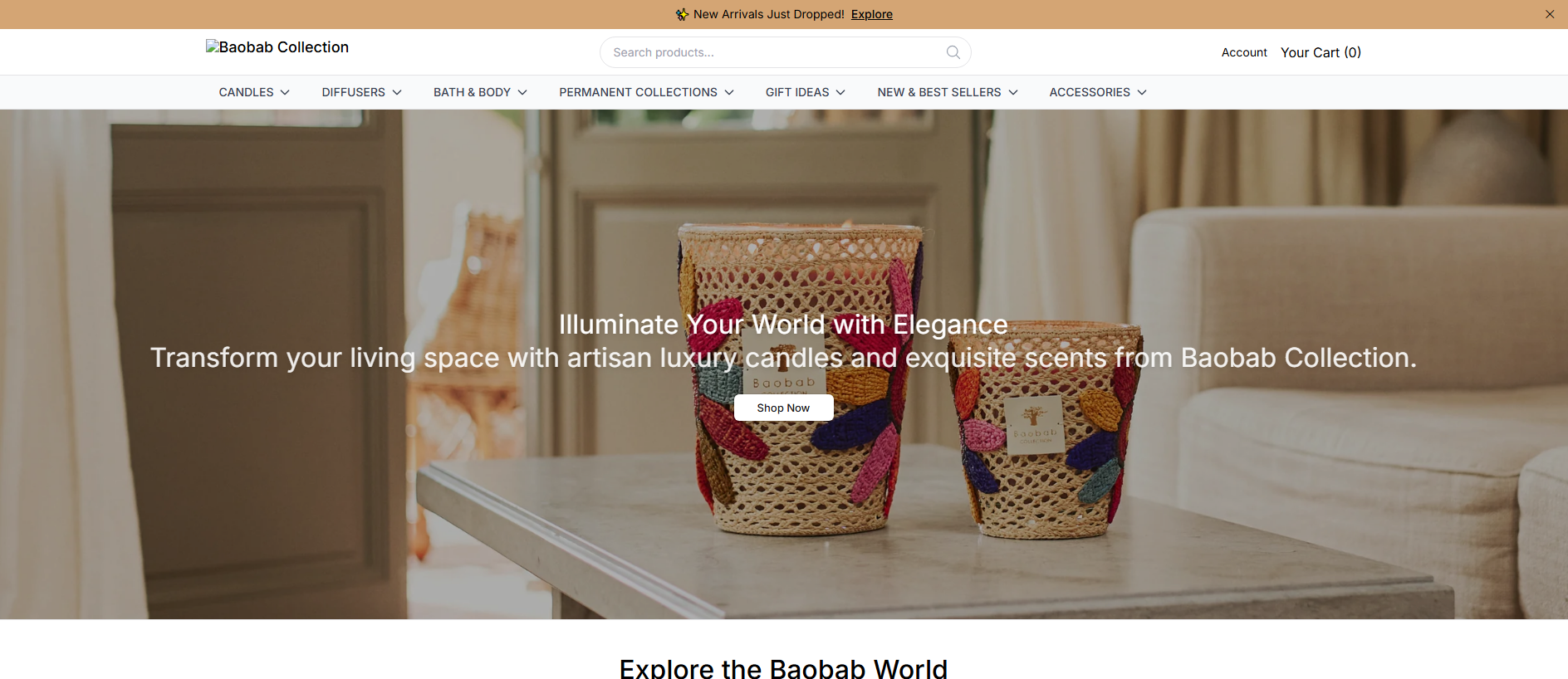 Stored capture of baobabcollectionofficial.shop