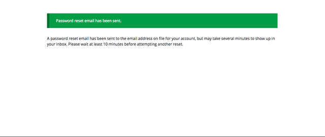 lost password confirmation