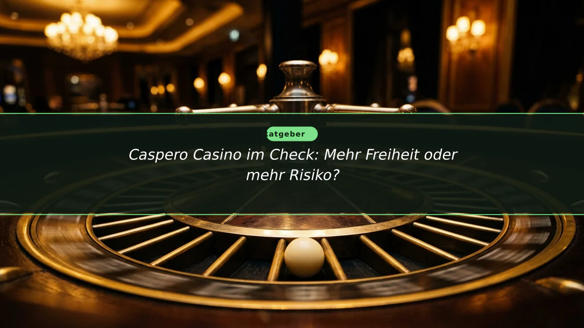 Caspero Casino im Check: Mehr Freiheit oder mehr Risiko?