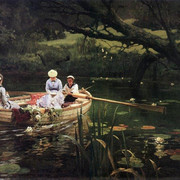 На лодке Абрамцево 1880