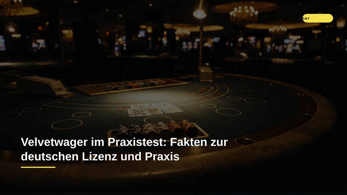 Velvetwager im Praxistest: Fakten zur deutschen Lizenz und Praxis