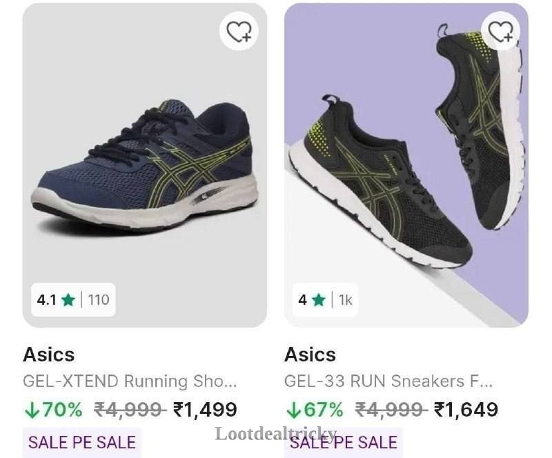 Asics Shoes Loot – Lowest Price Get 70% OFF Today