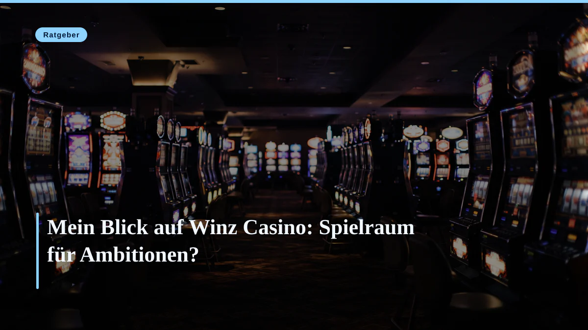 Mein Blick auf Winz Casino: Spielraum für Ambitionen?