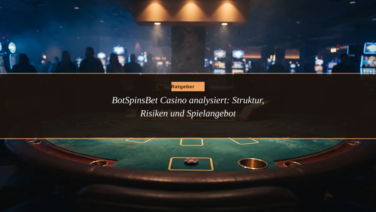 BotSpinsBet Casino analysiert: Struktur, Risiken und Spielangebot