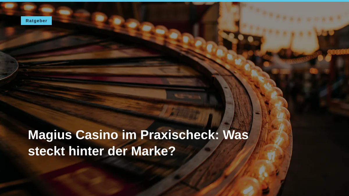 Magius Casino im Praxischeck: Was steckt hinter der Marke?