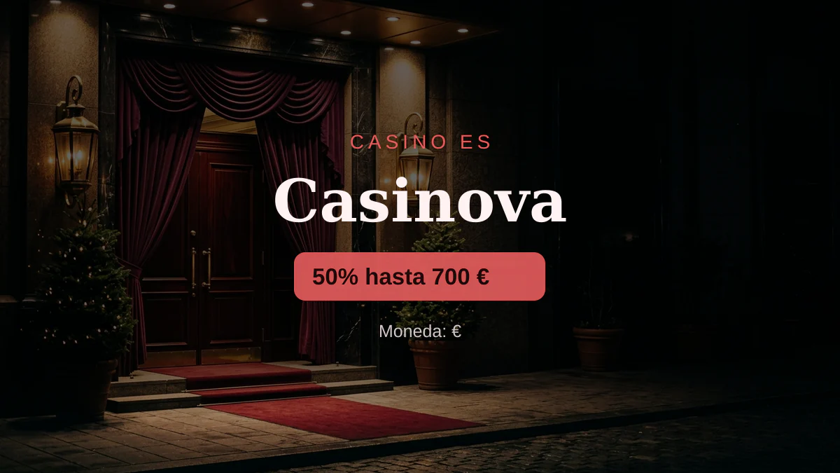 Casinova — bono de bienvenida 50% hasta 700 € + 50 FS, pagos: Visa, Mastercard, Skrill, Neteller, Paysafecard Casinova — bono de bienvenida 50% hasta 700 € + 50 FS, pagos: Visa, Mastercard, Skrill, Neteller, Paysafecard